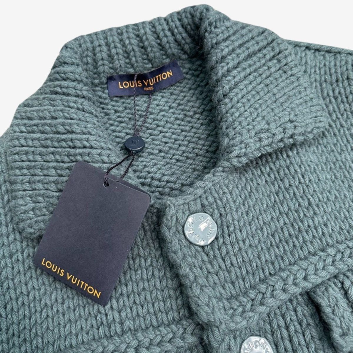 Louis Vuitton Louis Vuitton SS20 Chunky Buttoned Knitted Jacket Virgil Size US L / EU 52-54 / 3 - 5 Thumbnail