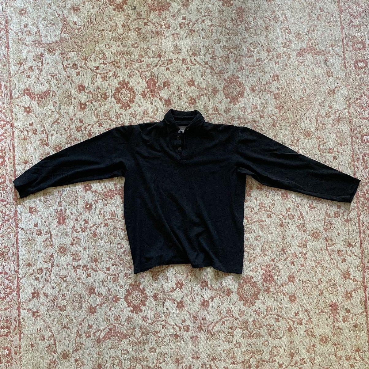 Yohji Yamamoto boiled wool longsleeve polo Size US M / EU 48-50 / 2 - 2 Thumbnail