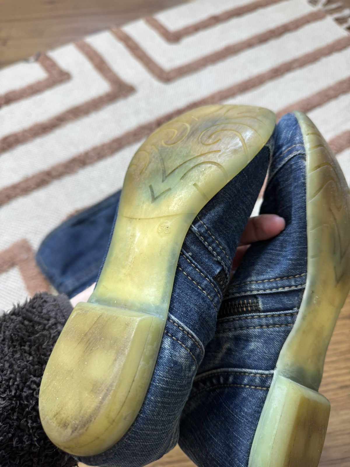 Vintage HIGH DENIM WMNS 2000s BOOTS SNEAKERS SHOES Size US 7 / IT 37 - 8 Thumbnail