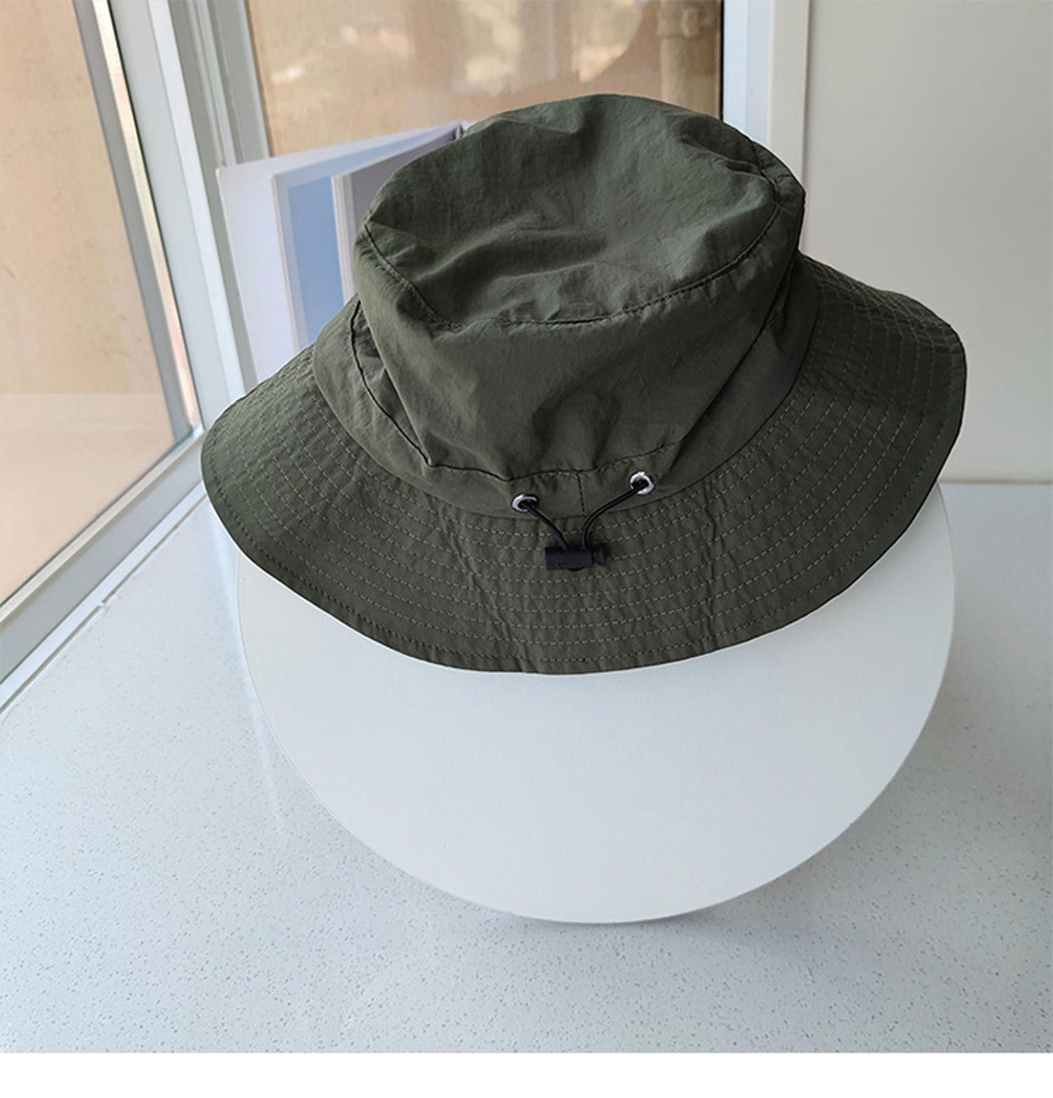 Other Olive Green Bucket Hat with Adjustable Chin Strap Size ONE SIZE - 2 Thumbnail