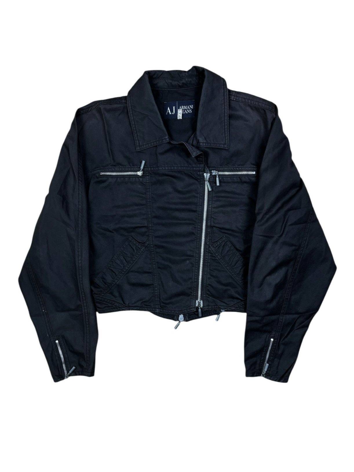 Armani Armani Cropped Multizip Jacket Size L / US 10 / IT 46 - 1 Thumbnail