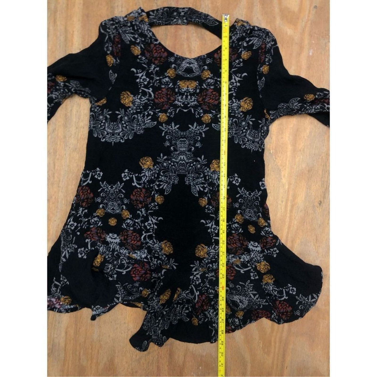 Free People Free People Smooth Talker Tunic Dress Black Floral, Small Size S / US 4 / IT 40 - 10 Thumbnail
