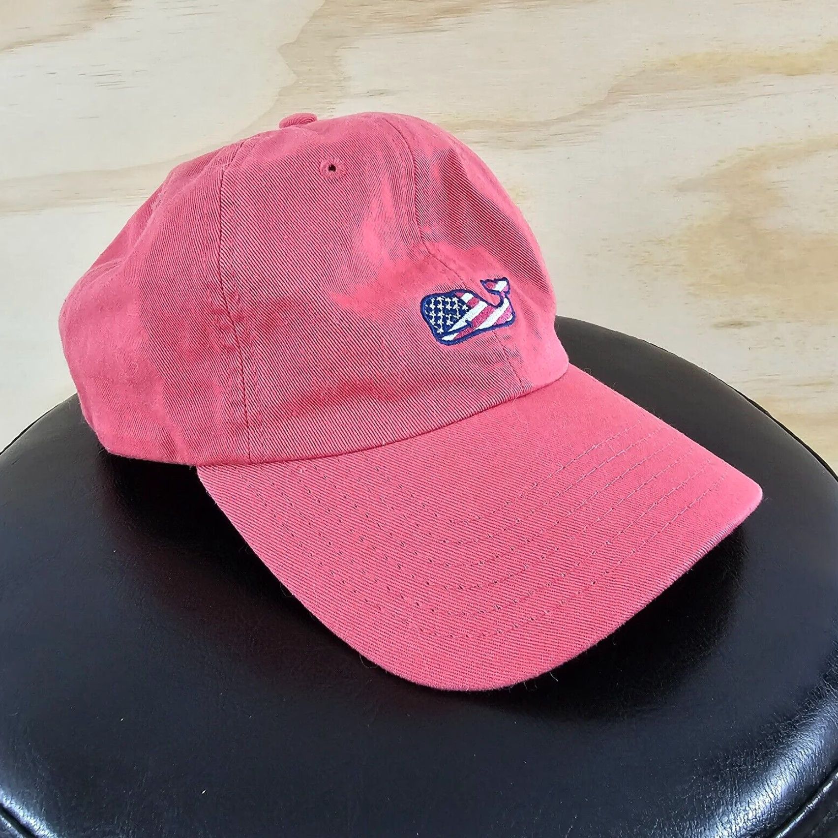 Vineyard Vines VINTAGE Vineyard Vines Hat Cap Strap Back One Size Pink USA Flag Stripes Cotton Baseball Cap Women OSFA Size ONE SIZE - 3 Thumbnail