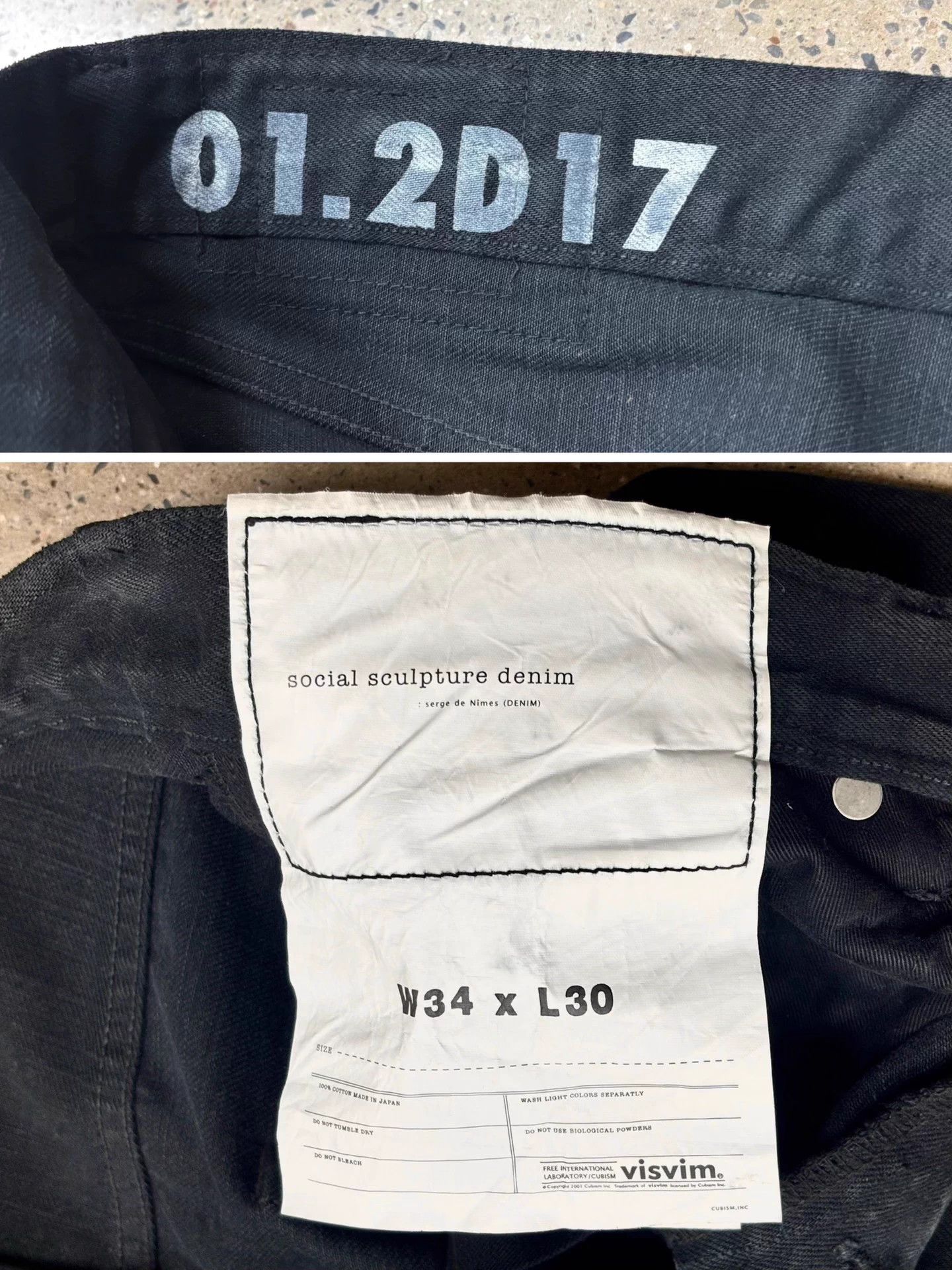 Visvim Visvim 21ss 01.2D17 Social Sculpture Blk Damaged W34L30 Size US 34 / EU 50 - 8 Thumbnail