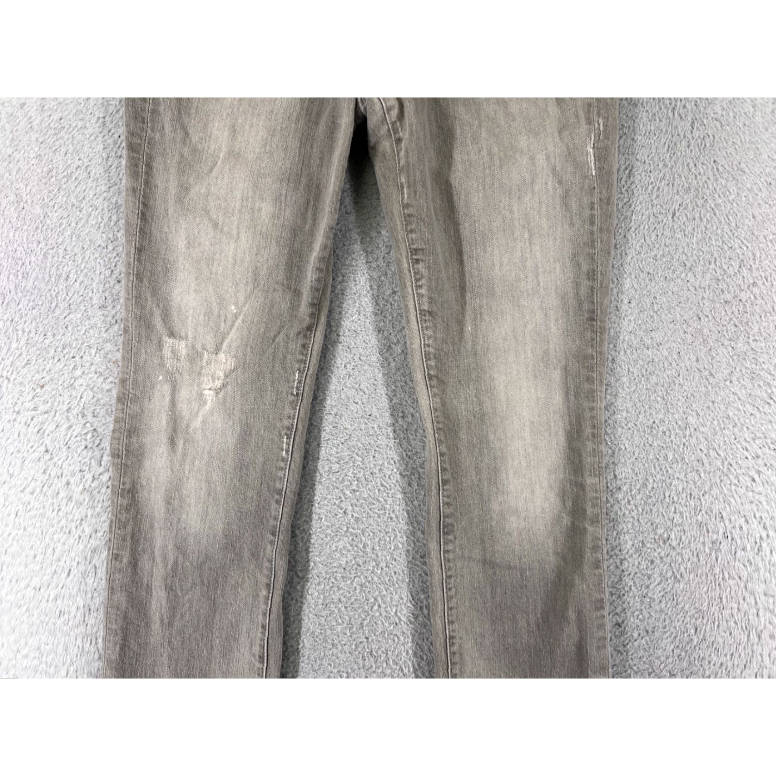 Lucky Brand VINTAGE Lucky Brand Jeans Womens 6 Gray Distressed Straight Leg Low Rise USA Made Size 28" / US 6 / IT 42 - 6 Thumbnail