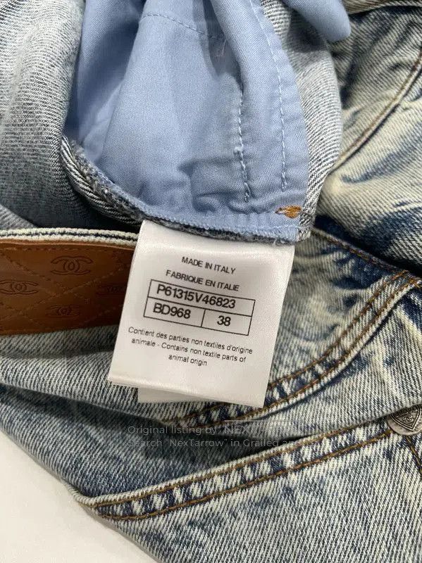 Chanel Chanel Light Blue Cotton Women's Denim Pants . Size 28" / US 6 / IT 42 - 7 Thumbnail