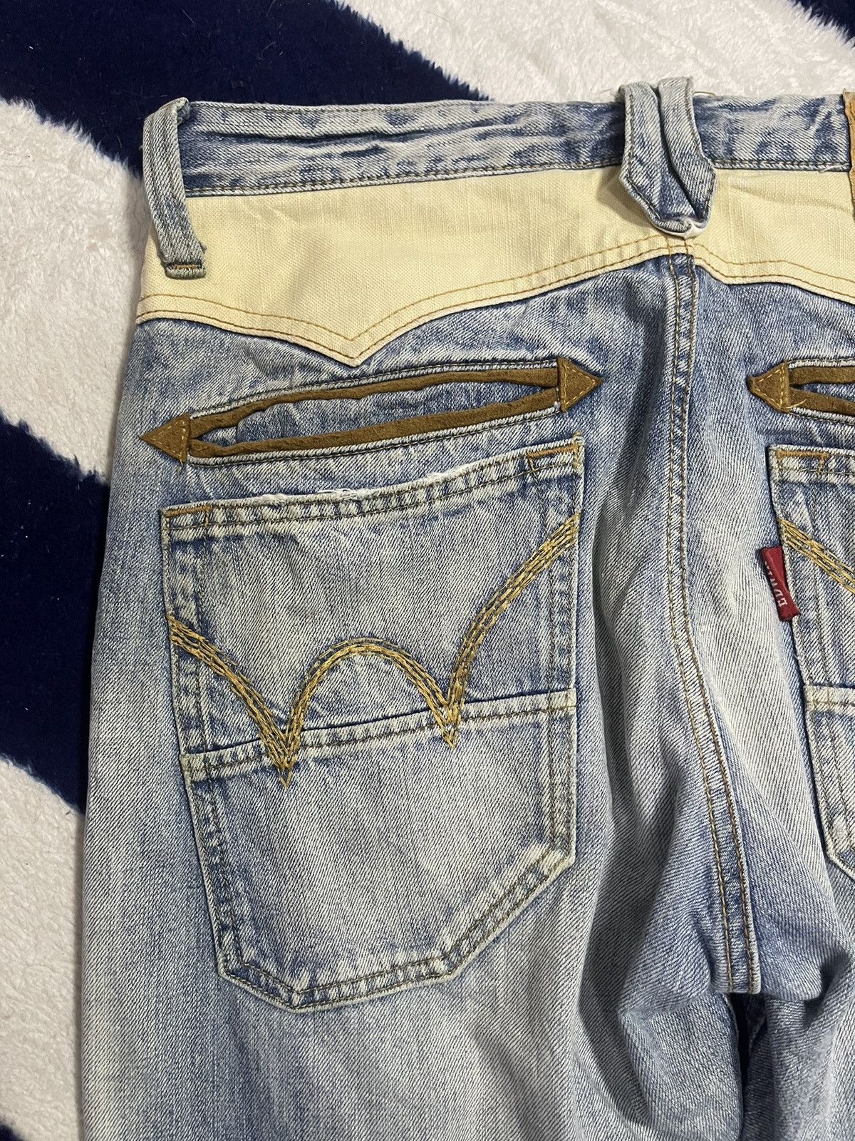 Edwin × Japanese Brand Edwin Exclusive Vintage Distressed Jeans (14) Size US 33 - 6 Thumbnail