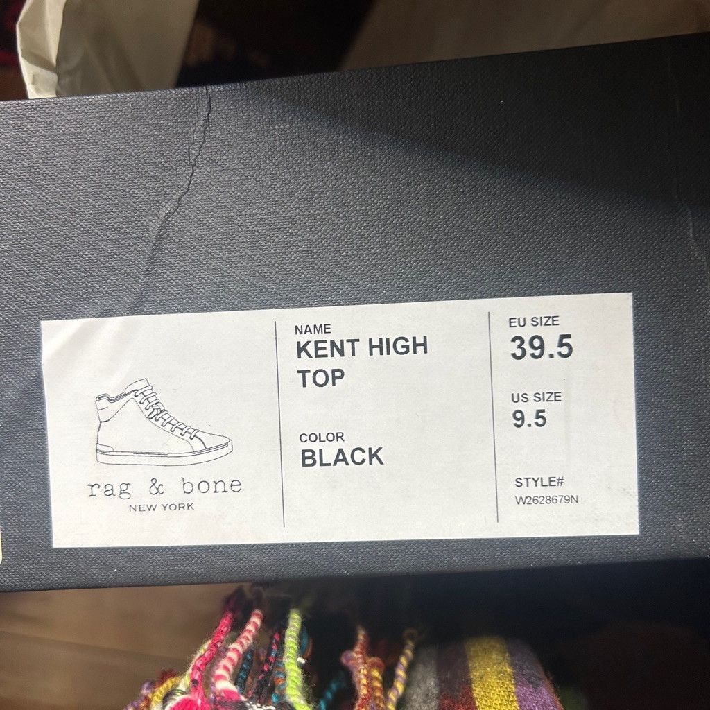 Rag & Bone unisex rag & bone Kent Sneakers, Size 9.5, Black Size US 9.5 / IT 39.5 - 3 Thumbnail