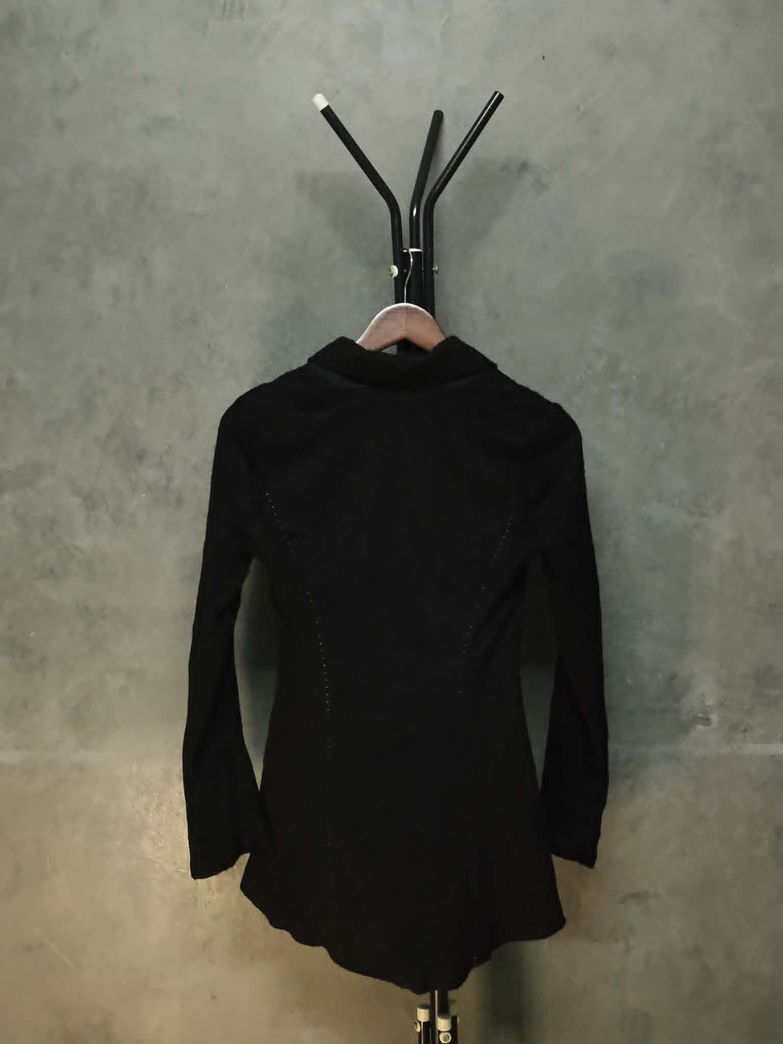KMRii Japan Asymmetrical Goat Skin Trimmed Blazer Jacket