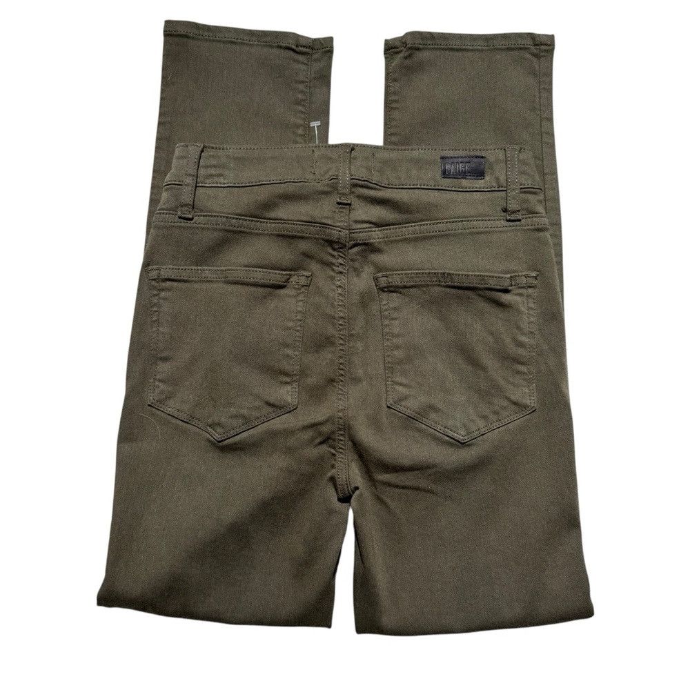 Paige New PAIGE Straight Leg Stretch Olive Jeans Size 27 Size 27" / US 4 / IT 40 - 3 Thumbnail