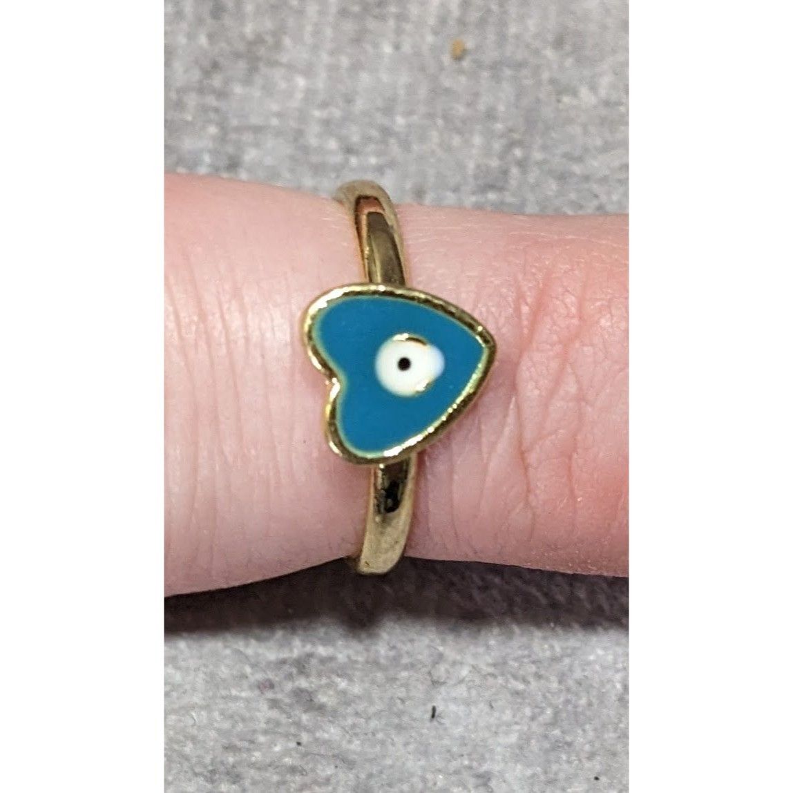 Other Bohemian Evil Eye Adjustable Cuff Ring With Enamel Details S Size ONE SIZE - 3 Thumbnail