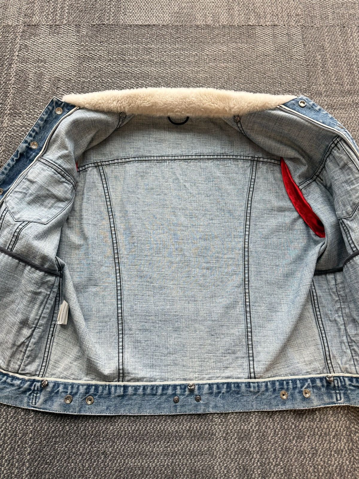 Chrome Hearts Chrome Hearts Blue Removeable Shearling Denim Jacket Size US S / EU 44-46 / 1 - 6 Thumbnail