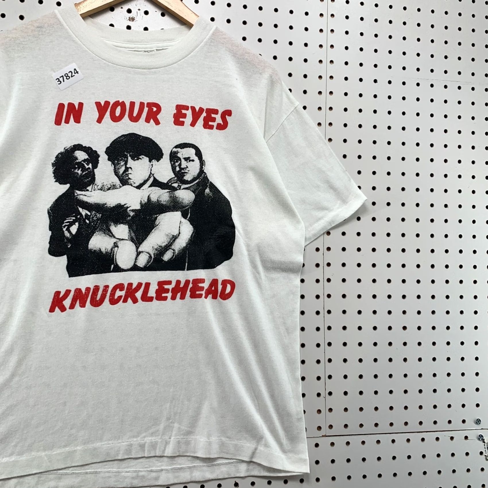 Vintage VINTAGE Three Stooges Shirt Mens Large White Single Stitch Knuckle Head 90s Movie Size US L / EU 52-54 / 3 - 4 Thumbnail
