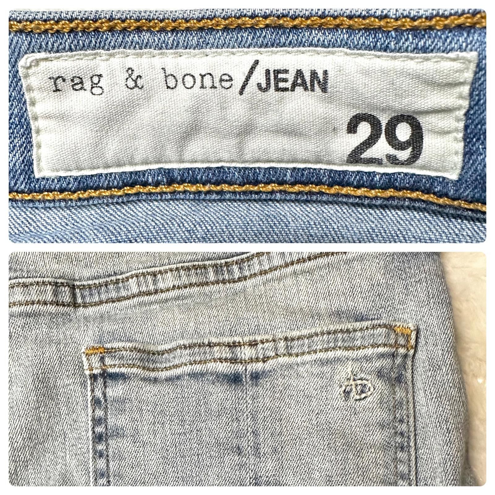 Rag & Bone Rag & Bone Distressed High Rise Ankle Skinny Jeans Womens 29 Size 29" - 6 Thumbnail
