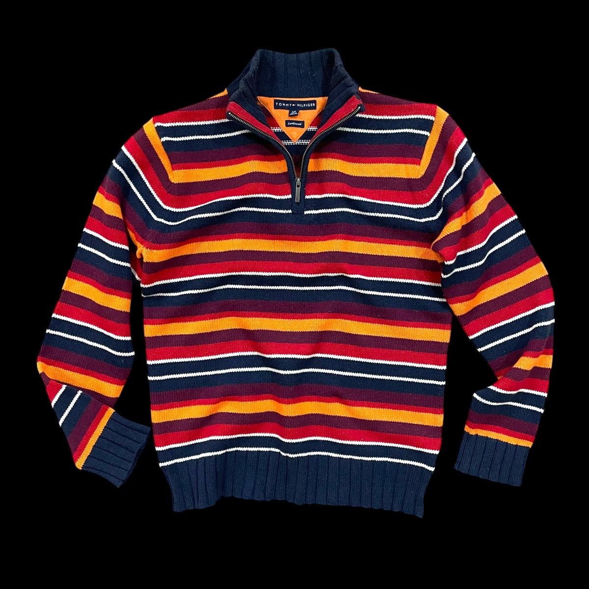 Tommy Hilfiger Tommy Hilfiger Half Zip Multi-border Wool Thick Size US L / EU 52-54 / 3 - 1 Thumbnail