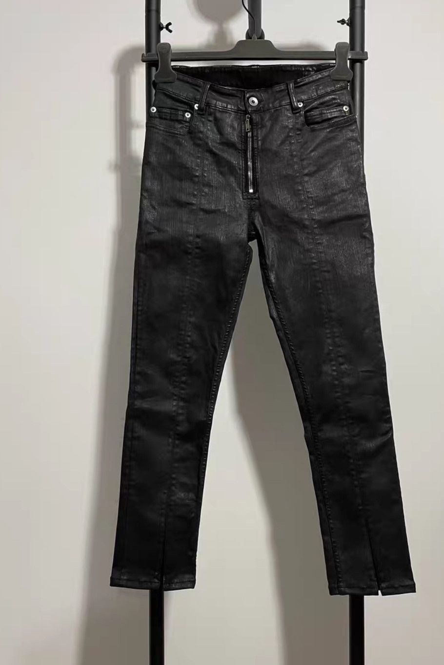 Rick Owens Rick Owens Rick Owens Black Waxed Pants-2507 Size US 30 / EU 46 - 1 Thumbnail