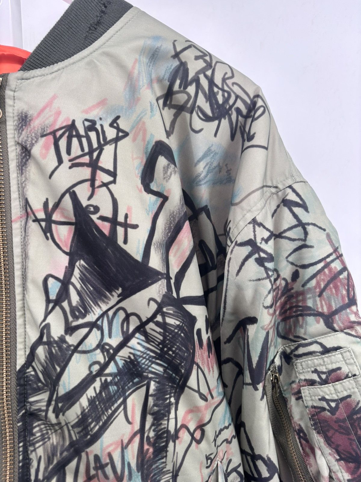 Mowalola Mowalola Graffiti Bomber Army Green Size US XL / EU 56 / 4 - 4 Thumbnail