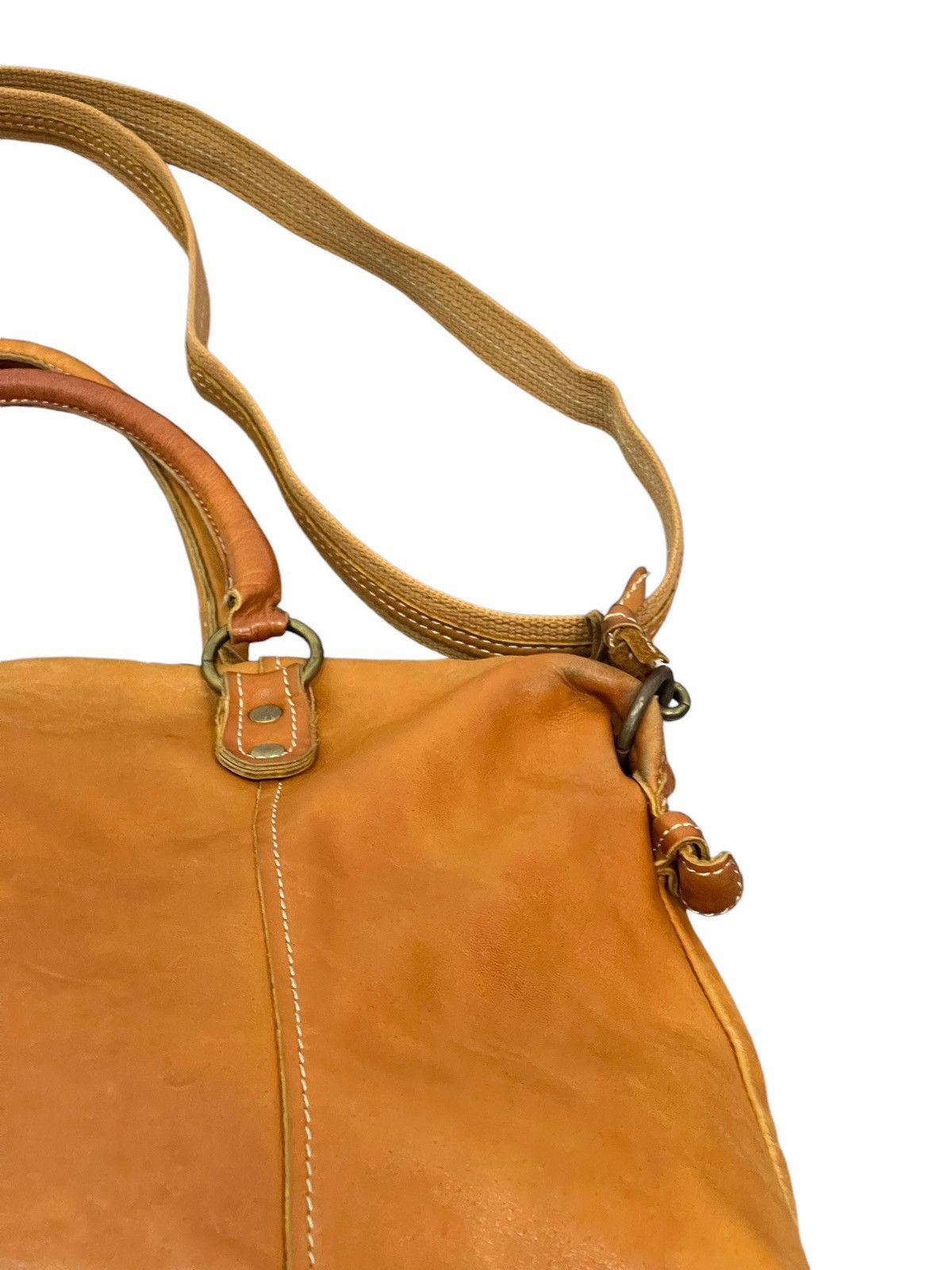 Japanese Brand Full Leather Patina Cuir Jovier Cube Tote Shoulder Bag 1🟩1 Size ONE SIZE - 17 Thumbnail