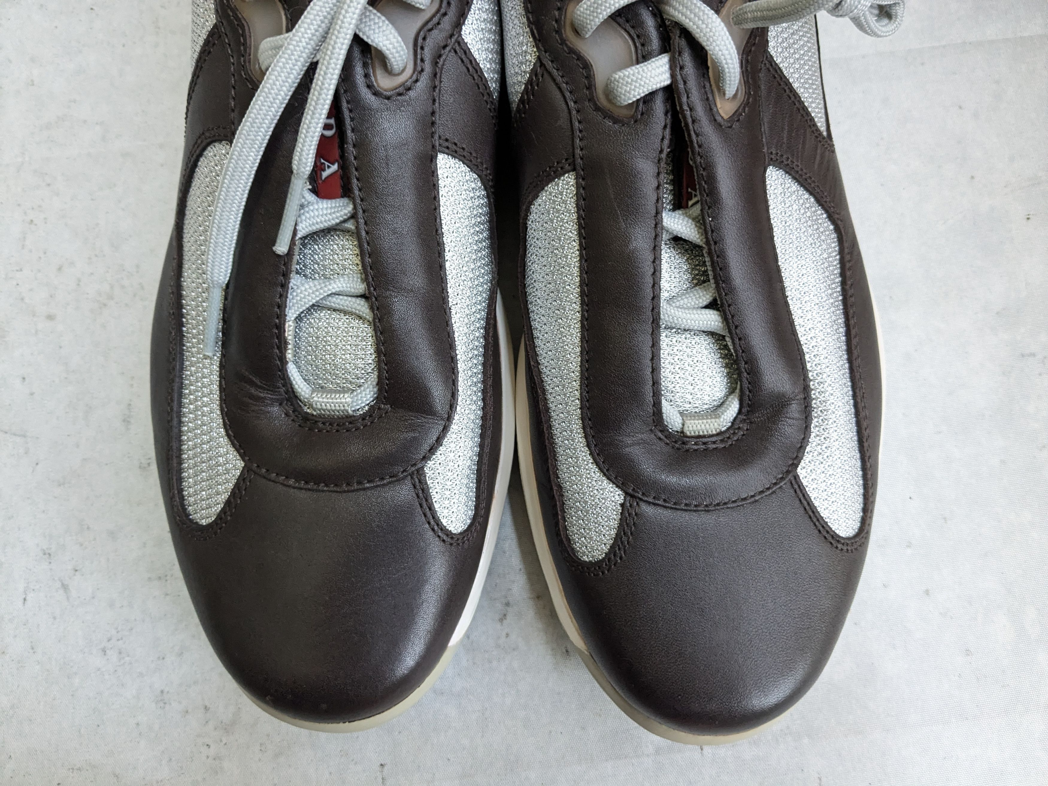 Prada Prada America's Cup Sneakers Brown Leather 11.5 Low Top Size US 11.5 / EU 44-45 - 3 Thumbnail
