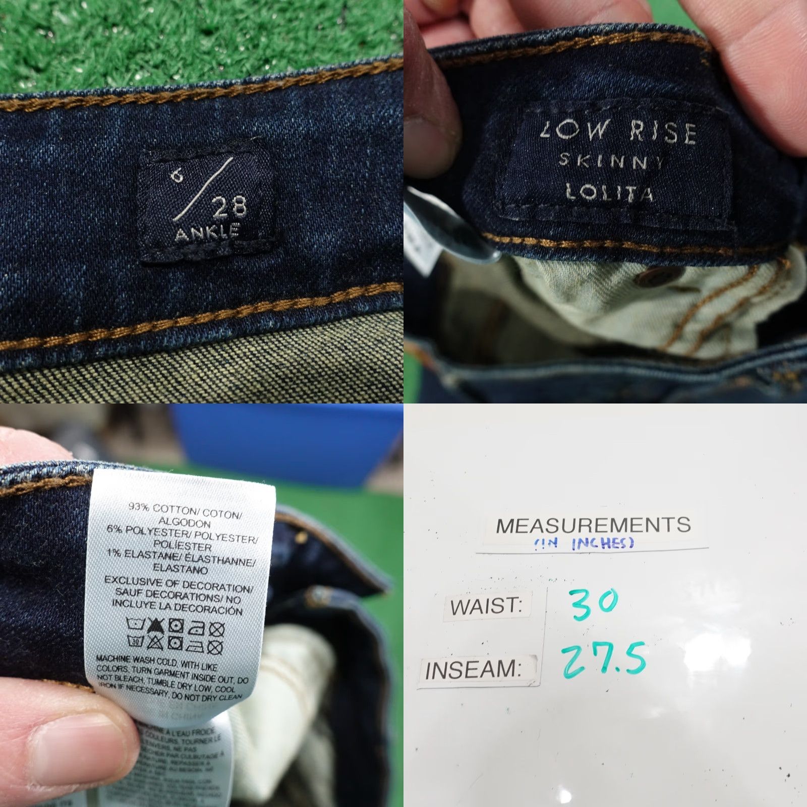 Lucky Brand Lucky Brand Lolita Skinny Jeans Womens 6/28 Skinny Blue Low Rise Stretch Denim Size 28" / US 6 / IT 42 - 8 Thumbnail