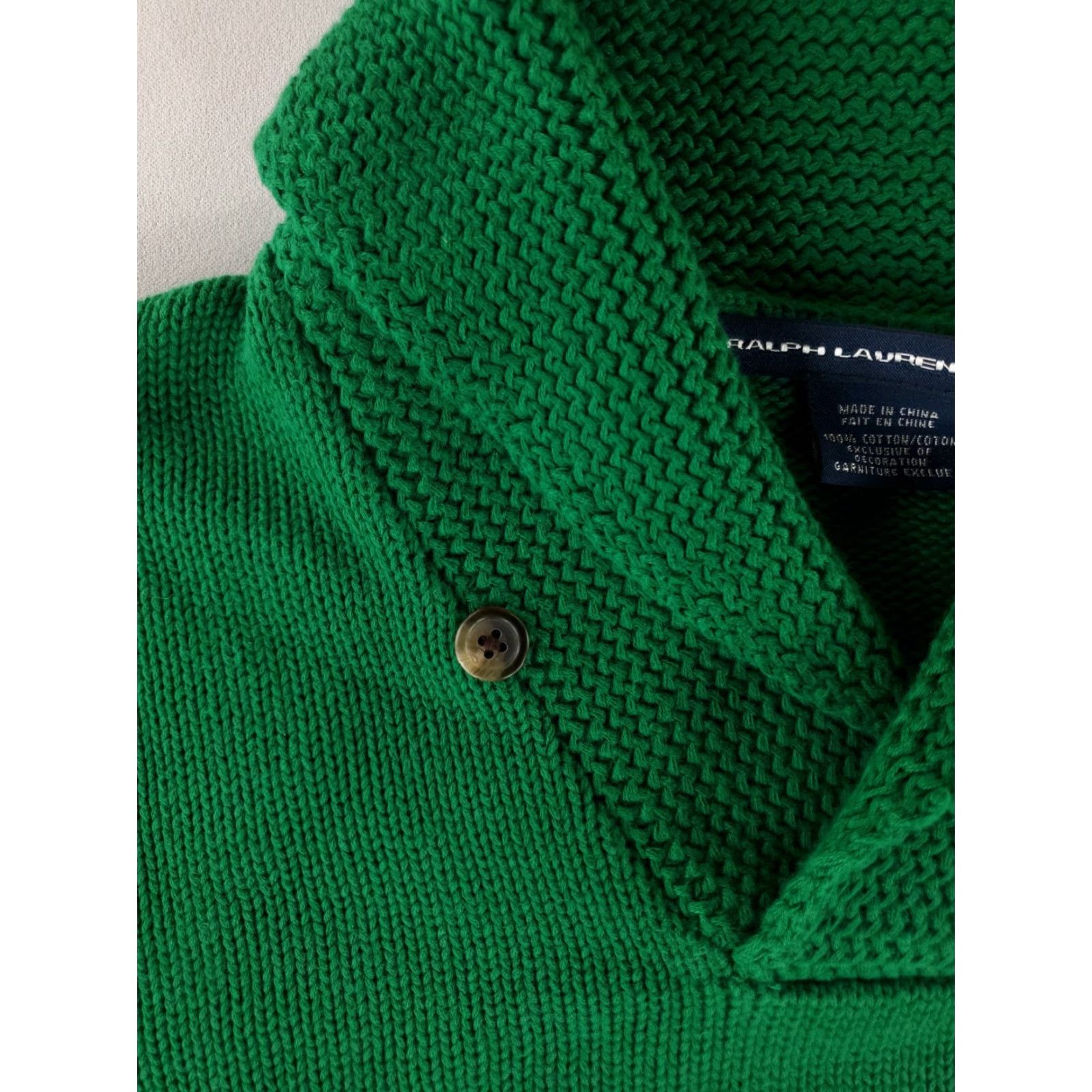 Polo Ralph Lauren Ralph Lauren Sport Shawl Collar Cotton Pullover Sweater Green Womens XL Size XL / US 12-14 / IT 48-50 - 3 Thumbnail