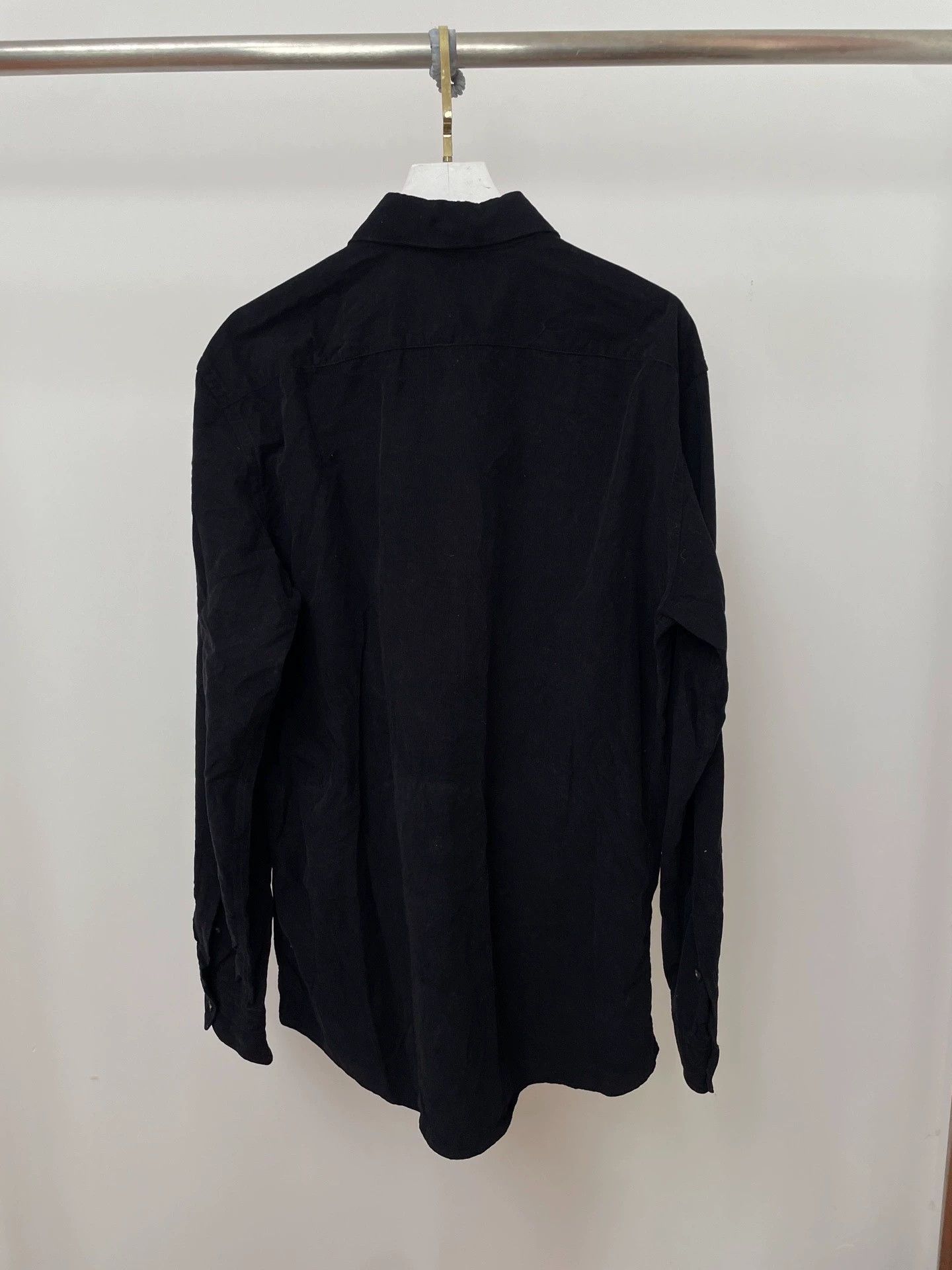 Ermenegildo Zegna Zegna Men's Black Cotton Corduroy Casual Shirt M Size US M / EU 48-50 / 2 - 2 Thumbnail