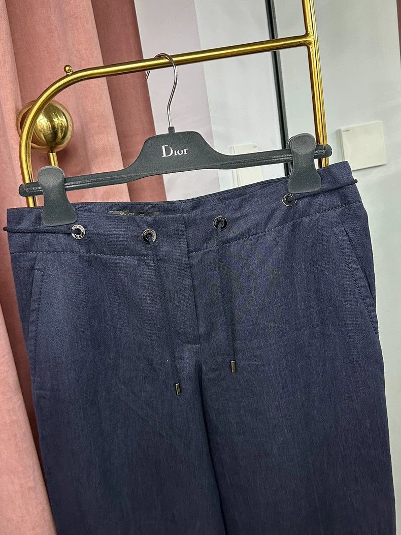 Loro Piana LORO PIANA A linen tie cord trousers Size 27" / US 4 / IT 40 - 2 Thumbnail
