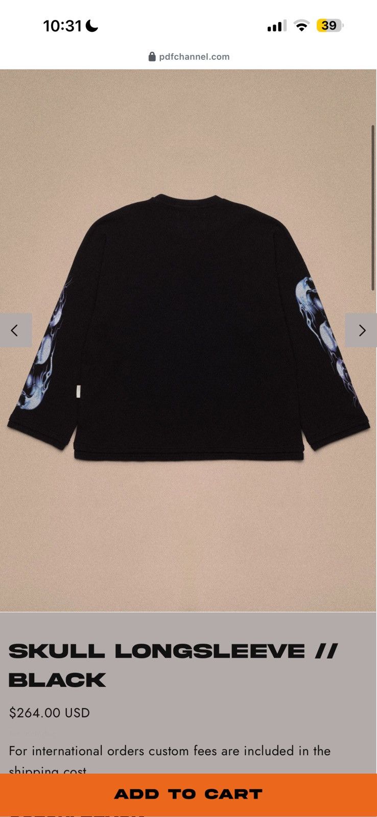 PDF PDF Channel Skull Longsleeve // Black Size US M / EU 48-50 / 2 - 3 Thumbnail