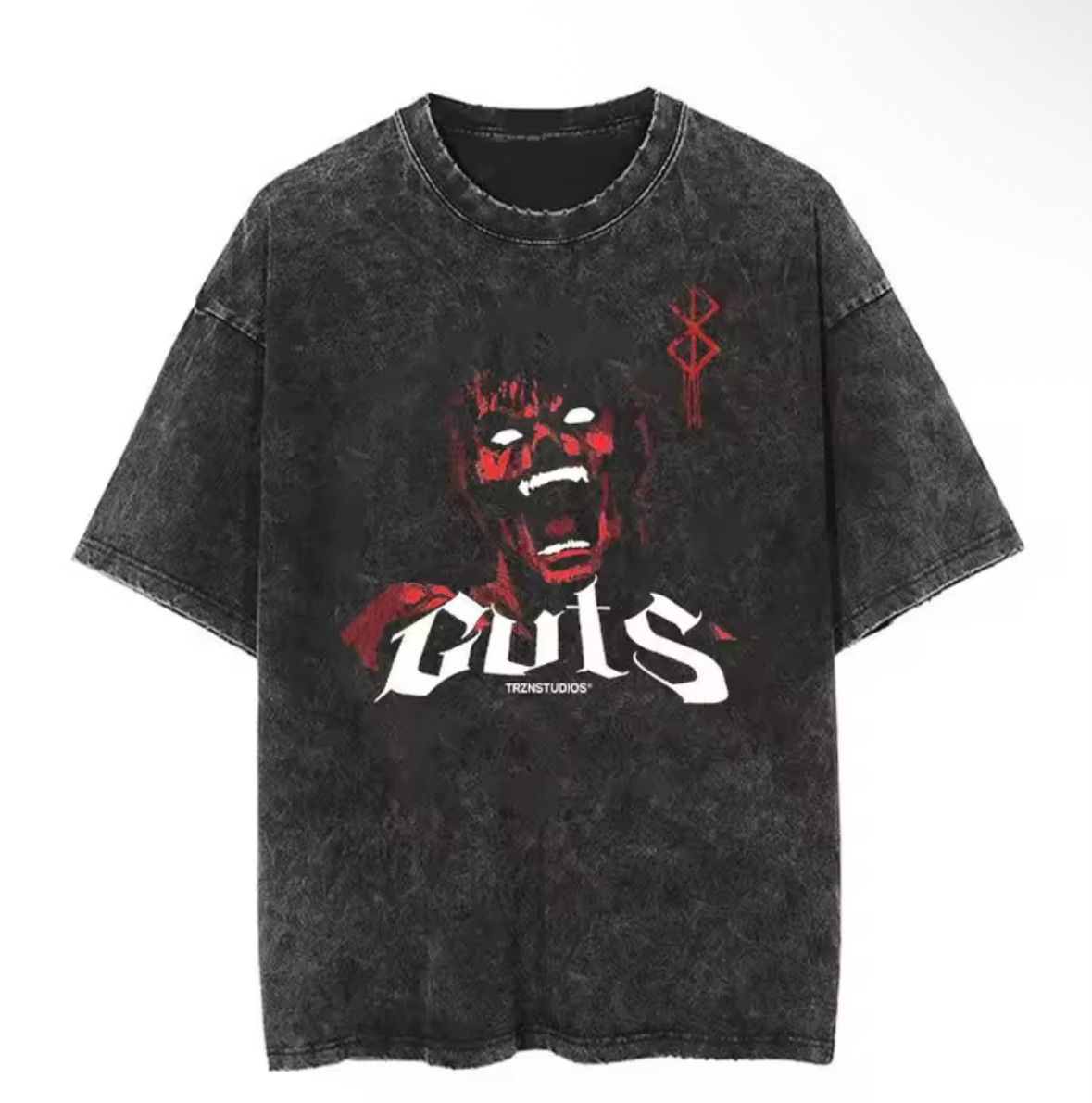 Japanese Brand High Street Anime Berserk Retro Guts Washed Black T-Shirt Size US S / EU 44-46 / 1 - 1 Thumbnail