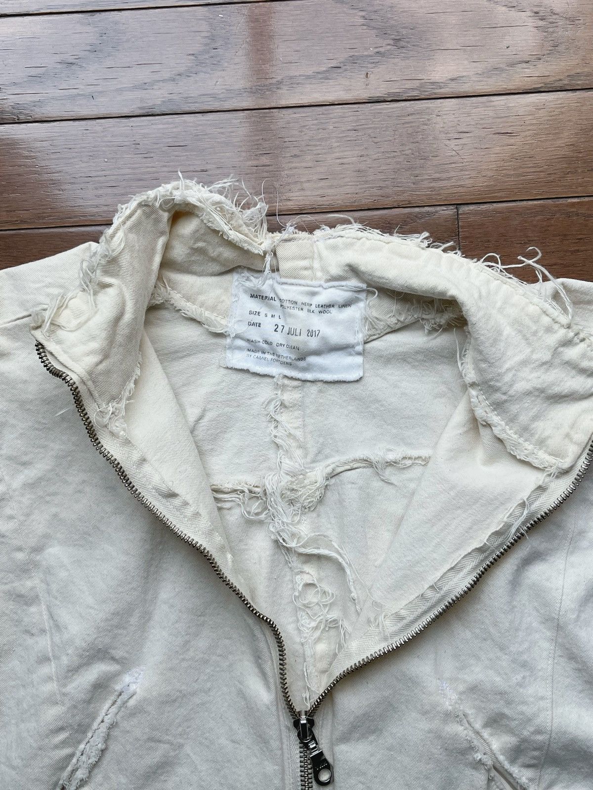 Camiel Fortgens RUNWAY SAMPLE raw hem track jacket Size US S / EU 44-46 / 1 - 5 Thumbnail