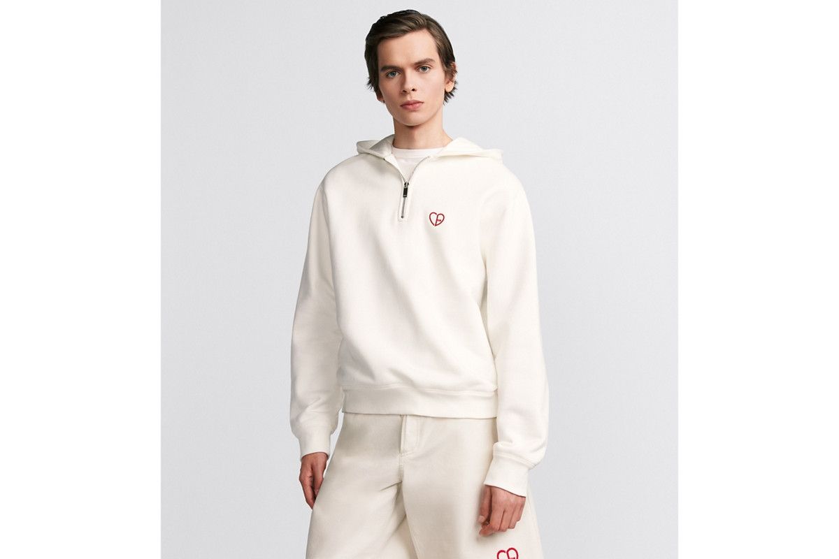 Dior o1bcso1str0226 Relaxed-Fit Hooded Sweatshirt in White Size US S / EU 44-46 / 1 - 4 Thumbnail
