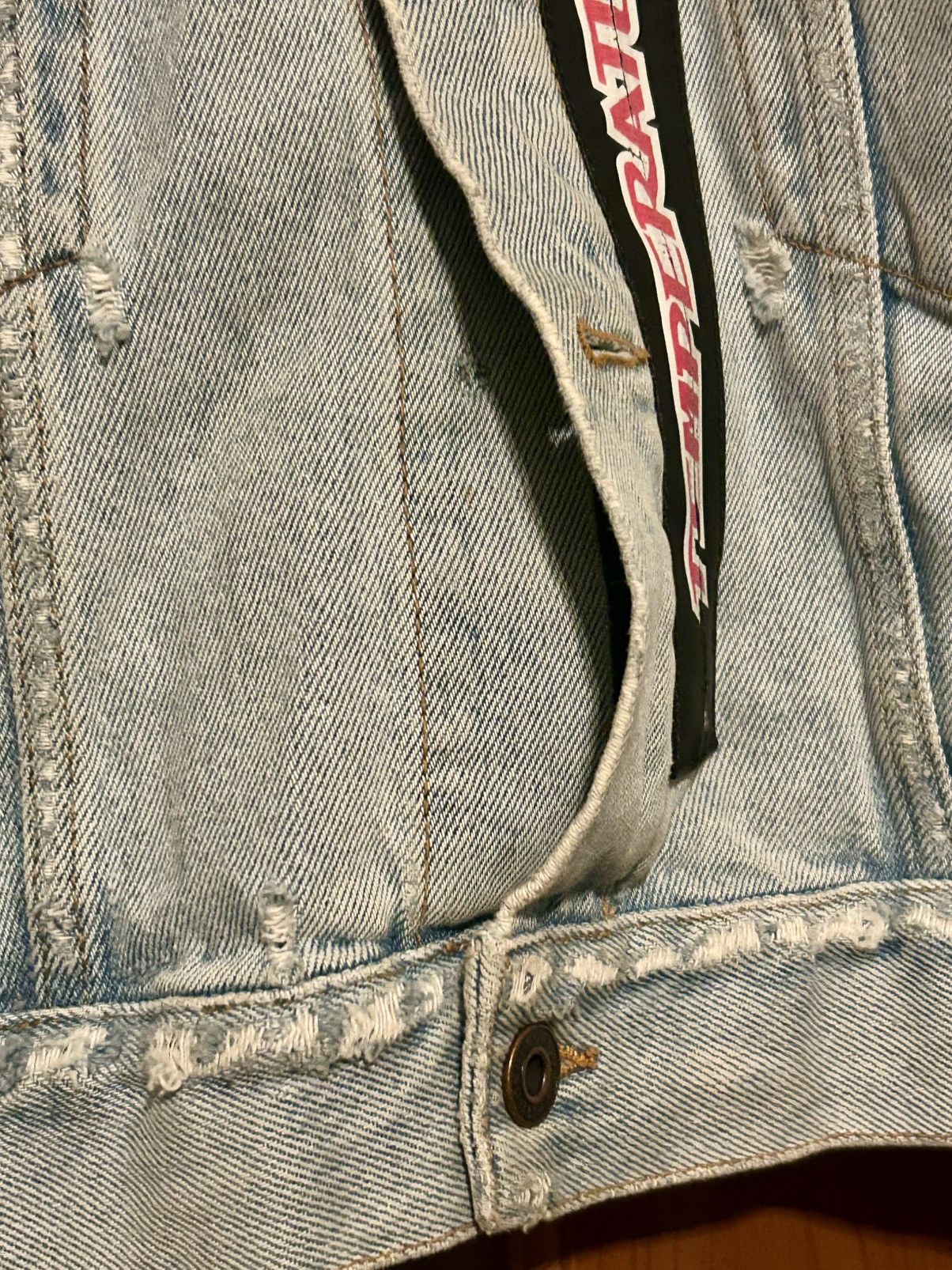 Off-White Off White Denim Distressed Light jean jacket Size S / US 4 / IT 40 - 4 Thumbnail