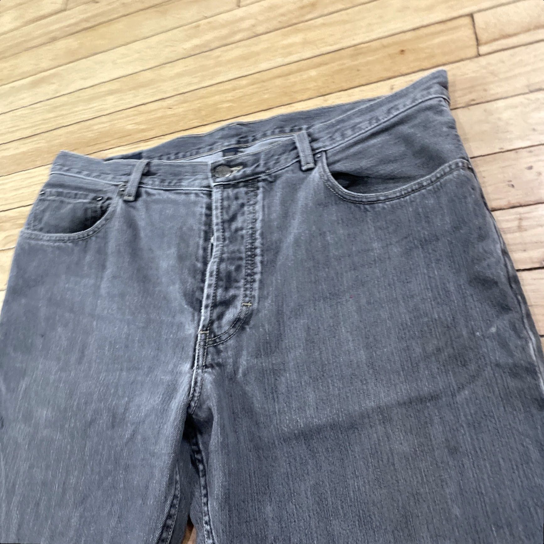 Banana Republic VINTAGE Banana Republic Jeans Men 35x32 Gray Straight Denim 2004 Y2k Paint Distressed 5-Pocket Band: Banana Republic Straight Leg Mens Regular stands Size US 35 - 3 Thumbnail
