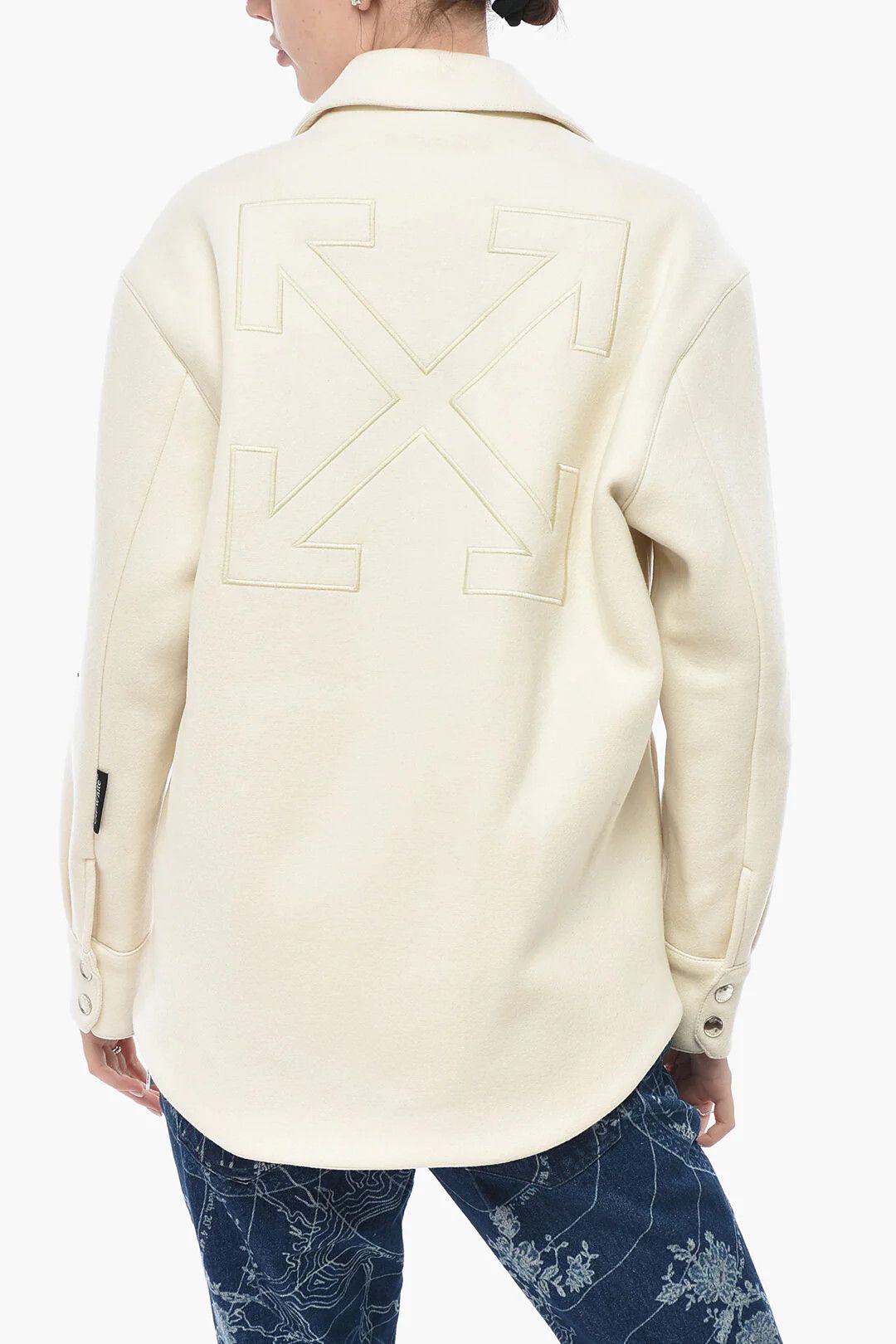 Off-White og1mm0426 Wool Overshirt Coat in White Size XS / US 0-2 / IT 36-38 - 2 Thumbnail