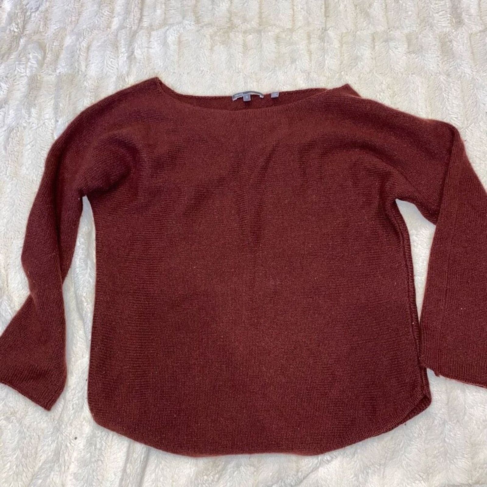 Vince Vince maroon scoop neck knit sweater | Sz S Size S / US 4 / IT 40 - 2 Thumbnail