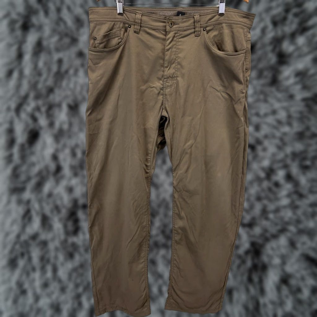 Prana VINTAGE? No — Actually Prana Brion Hiking Pants Slim Fit Men’s Size 38x32 Brown Nylon Stretch - 40" Waist Inseam 32" Regular, Hiking, Men Size US 38 / EU 54 - 1 Thumbnail