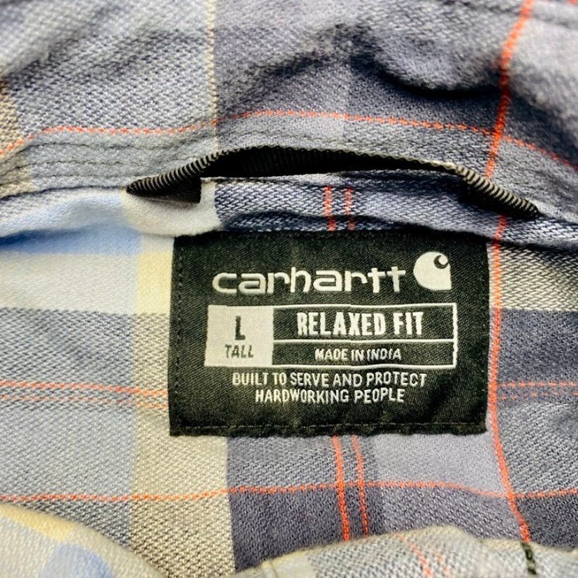 Carhartt Carhartt Flannel Shirt Mens Large Blue Plaid Rugged Flex Work Pockets Size US L / EU 52-54 / 3 - 7 Thumbnail