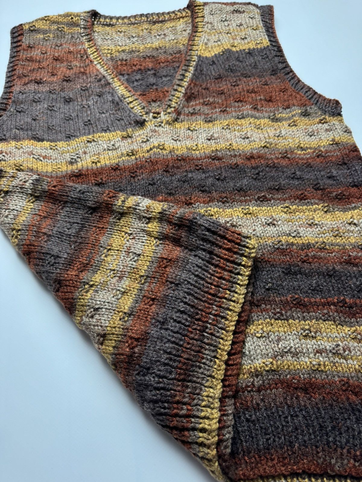 Japanese Brand Vintage Thick Knit Wool Vest – Cream / Off-White Size US L / EU 52-54 / 3 - 3 Thumbnail