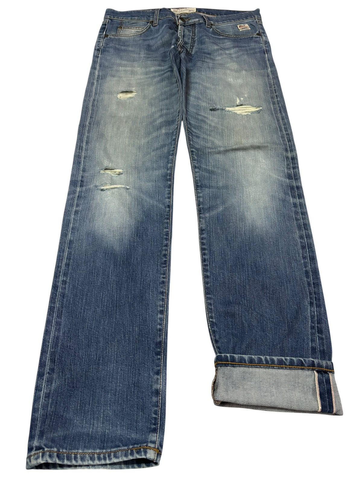 Roy Denim Vtg 90s Deadstock Roy Rogers Selvedge Distressed Jeans Size US 32 / EU 48 - 1 Thumbnail