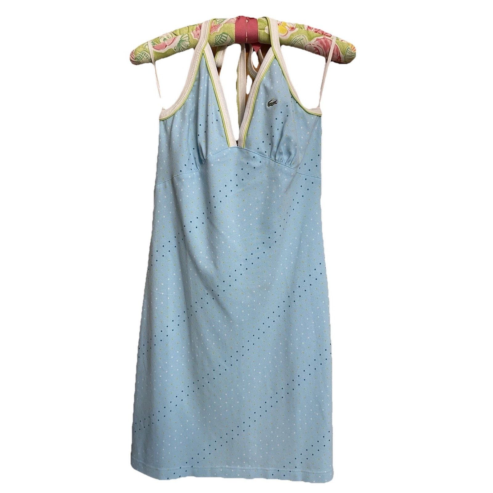 lacoste halter dress light blue sz 42 NWT