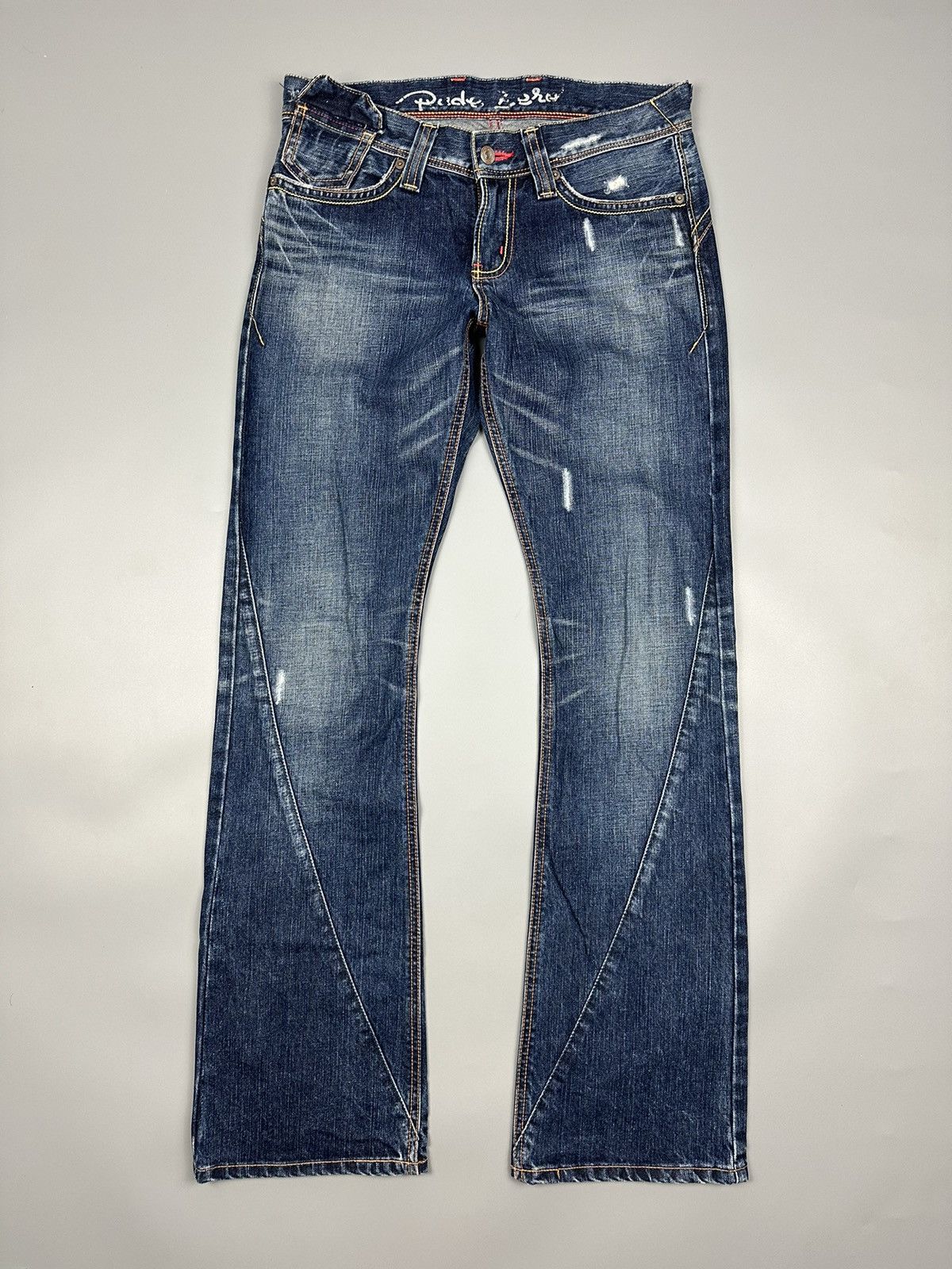 Edwin 🔥Flared🔥 Vintage Edwin Twist Leg With Buckle Back Denim Size US 32 / EU 48 - 1 Thumbnail
