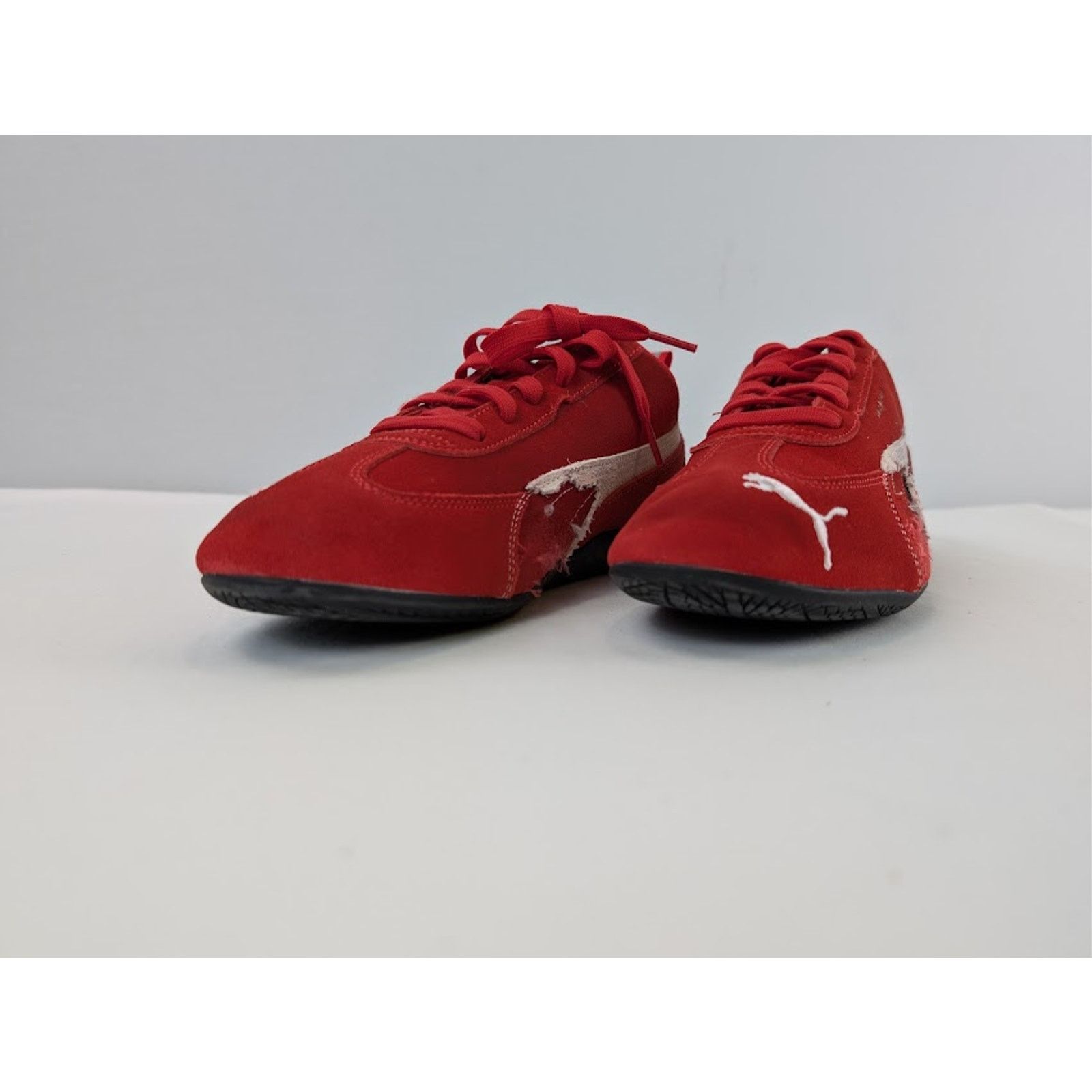 Balenciaga × Puma o1rshd1 Q:2 / Speedcat Destroyed Low Top Sneaker in Red Size US 12 / EU 45 - 7 Thumbnail