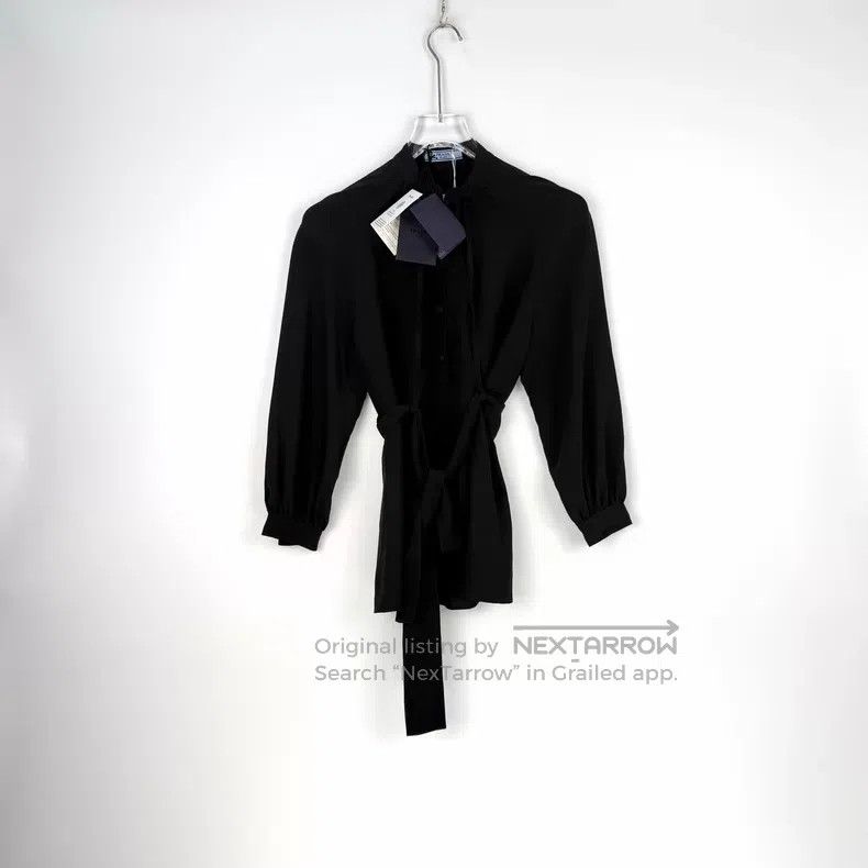 Prada Prada Black mulberry silk shirt Size XS / US 0-2 / IT 36-38 - 3 Thumbnail