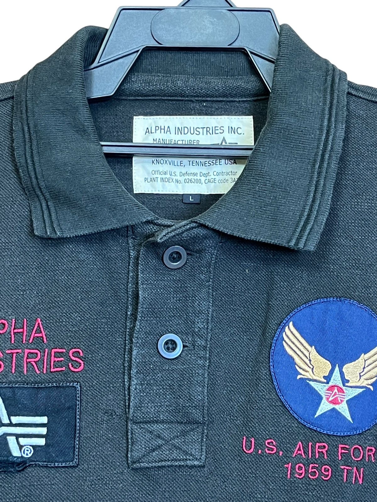 Alpha Industries Army🔥Vintage ALPHA INDUSTRIES u.s air force polo shirts Size US M / EU 48-50 / 2 - 3 Thumbnail