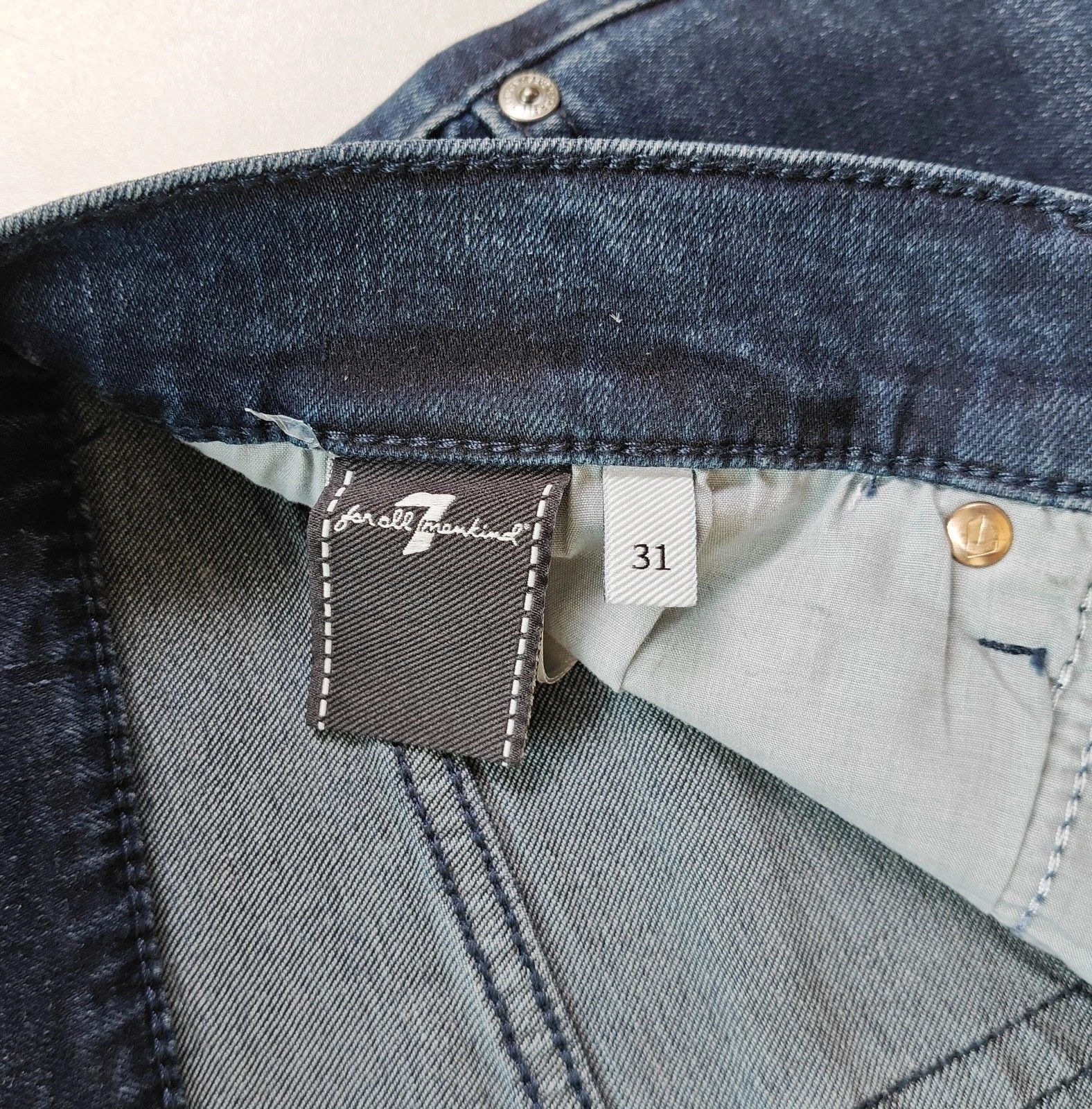 7 For All Mankind 7 For All ManKind Austyn River Water Straight Jeans T / 6061 Size US 31 - 7 Thumbnail