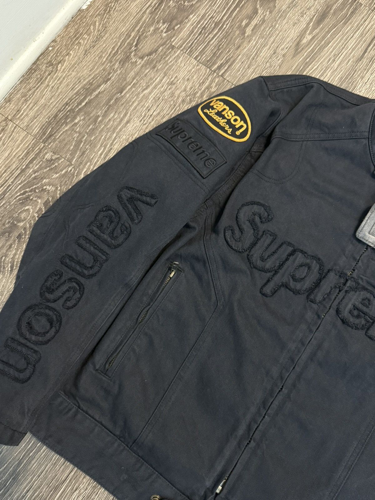 Supreme Vanson Leathers Cordura Denim Jacket FW 22 Size M