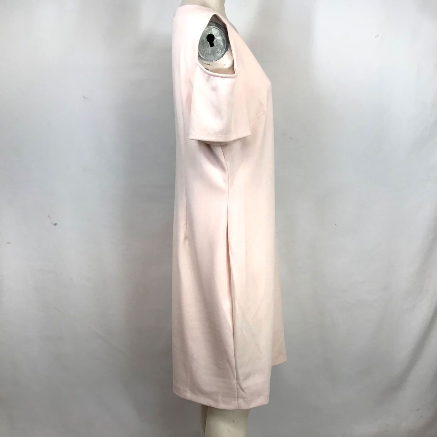 Tommy Hilfiger TOMMY HILFIGER PENCIL DRESS Pink WOMEN'S 16 ROUND NECK SHORT COLD SHOULDER Size 38" / US 16 / IT 52 - 4 Thumbnail