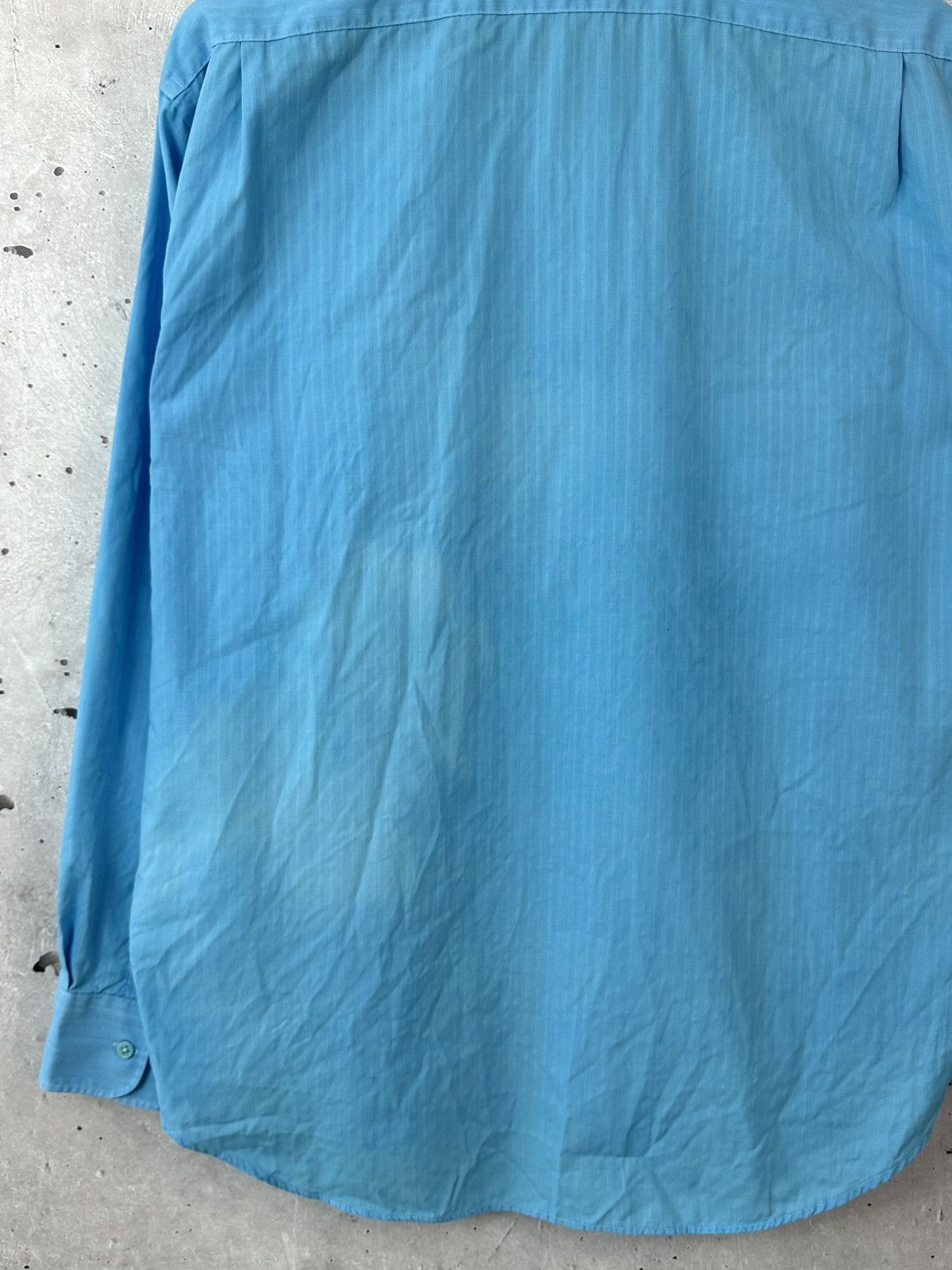 Yves Saint Laurent Vintage YvesSaintLaurent Blue Cotton Logo Long Sleeve Shirt Size US XXL / EU 58 / 5 - 11 Thumbnail
