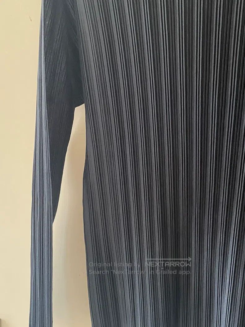 Issey Miyake Issey Miyake Turtleneck Ribbed Long-Sleeve Top Size L / US 10 / IT 46 - 2 Thumbnail