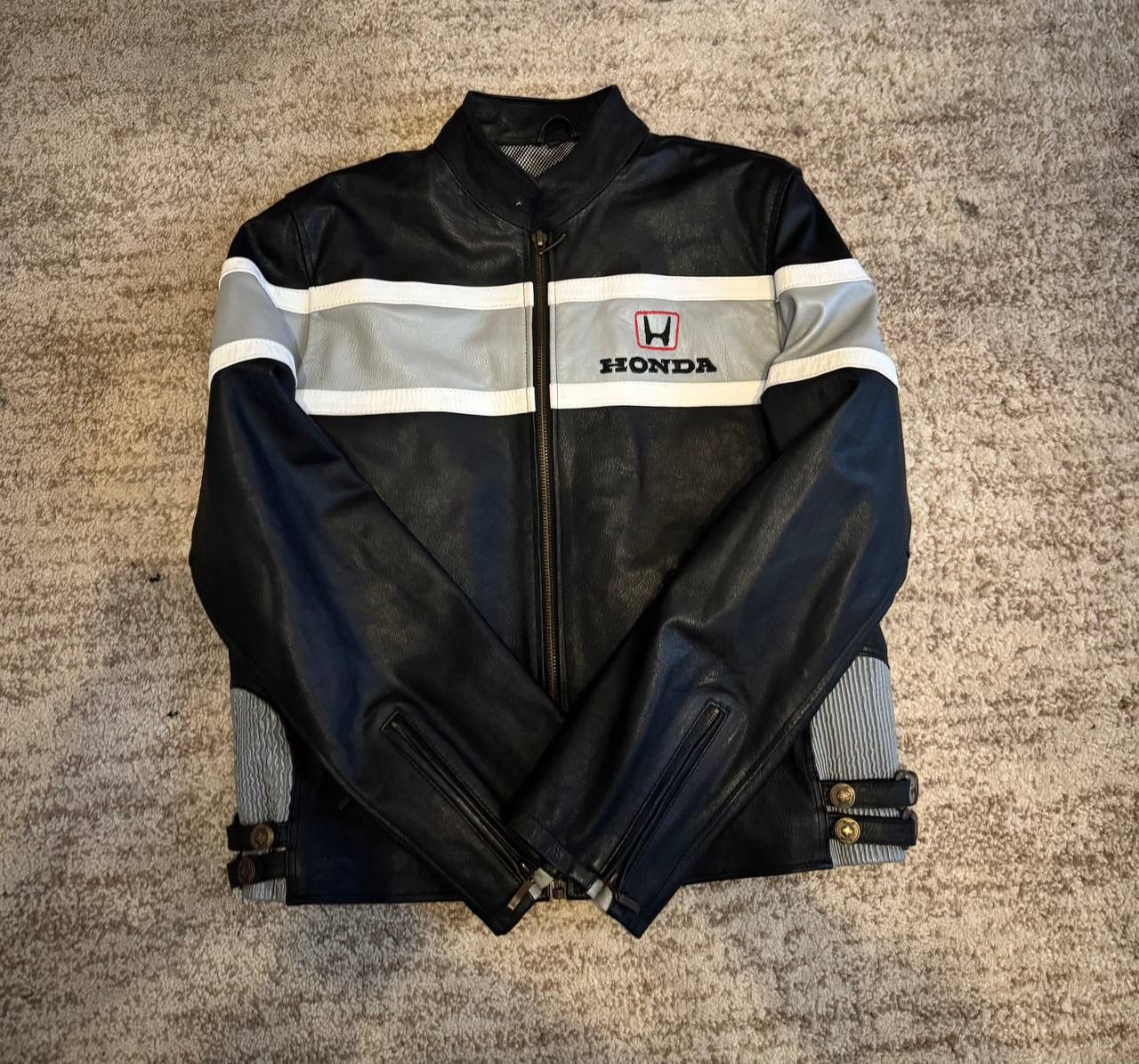 Honda Vintage racing leather jacket Honda biker Size US L / EU 52-54 / 3 - 1 Thumbnail